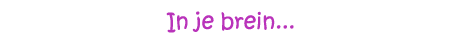 In je brein...